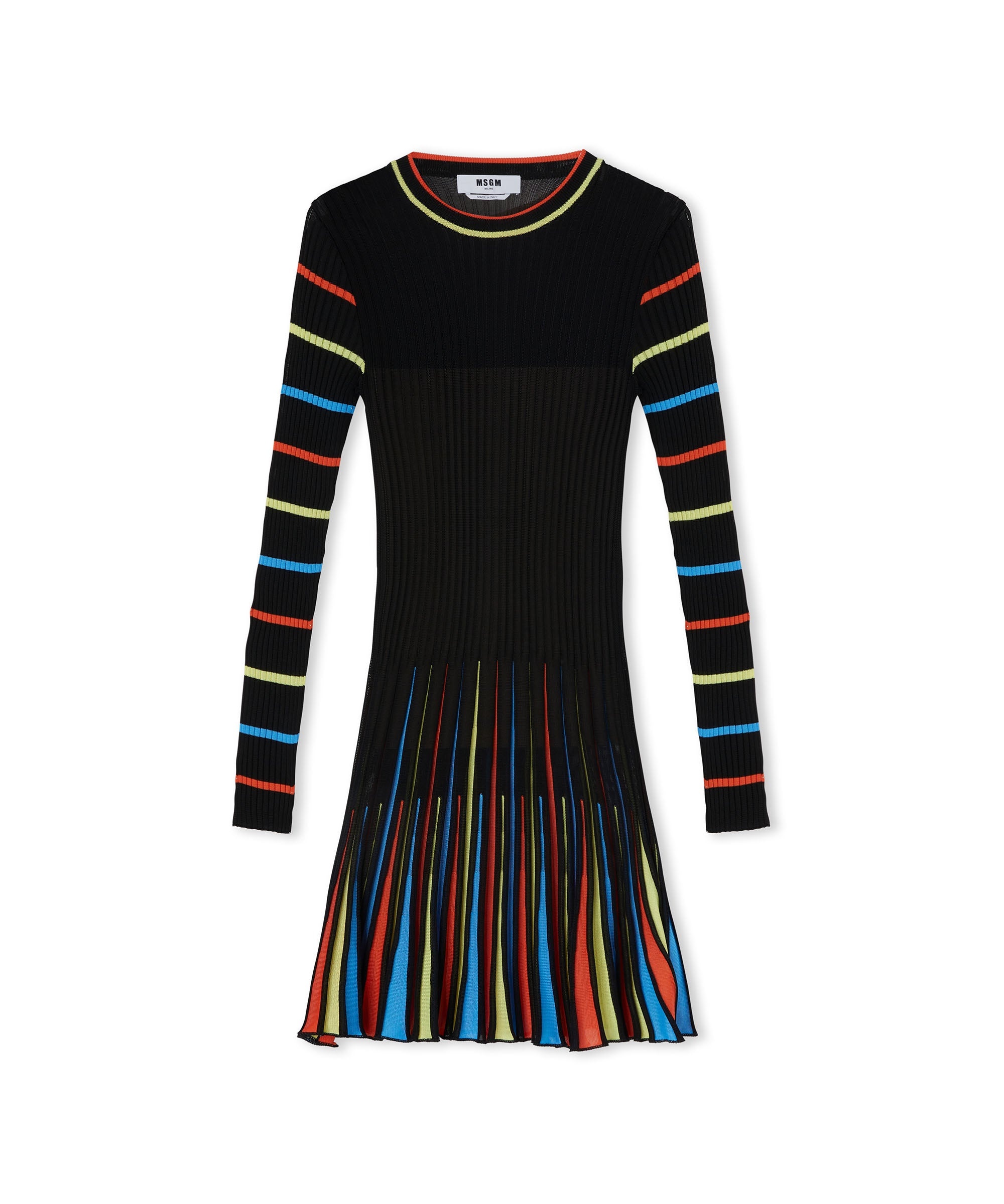 Crewneck shirted viscose mini dress - 2