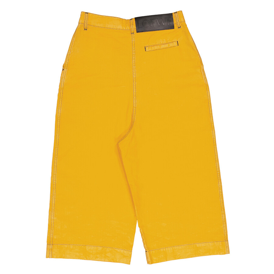 Loewe Yellow Contrast Stitch Culottes - 7