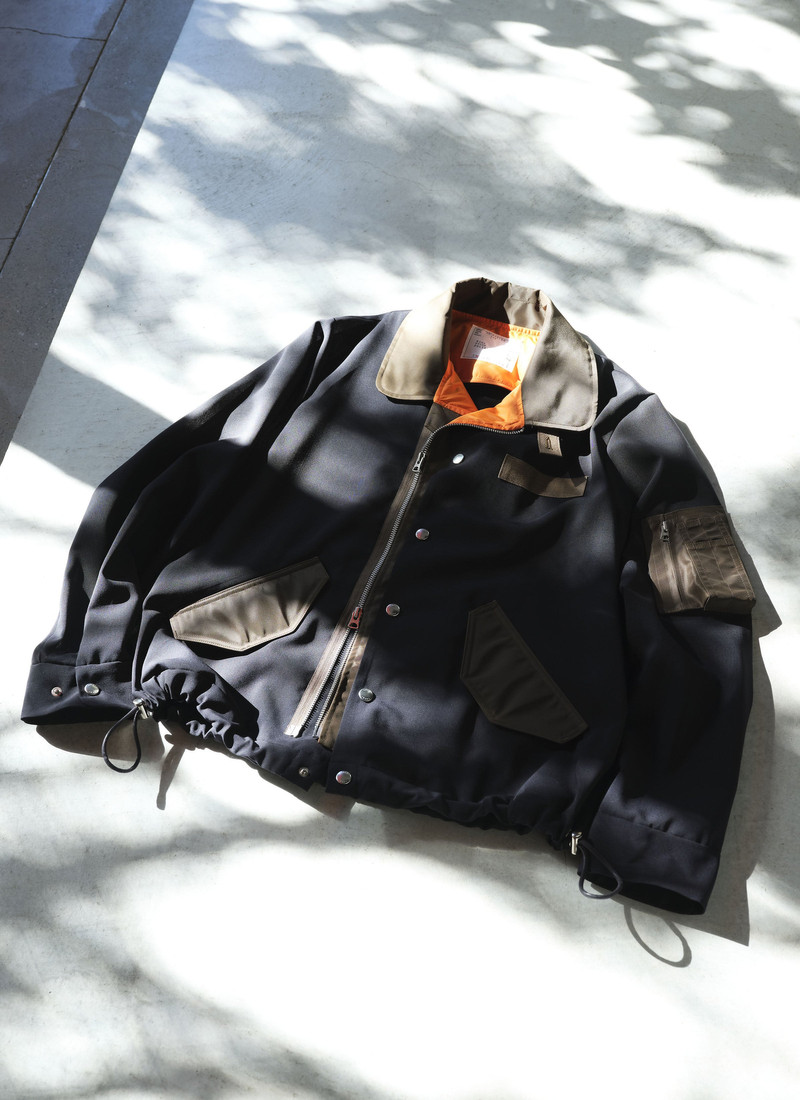 Wool Suiting x Nylon Twill Jacket 1