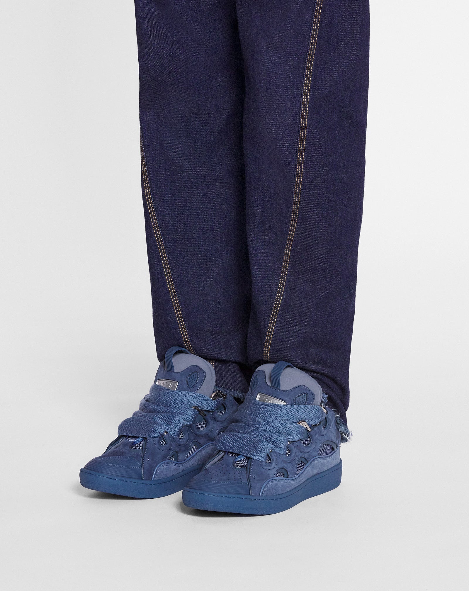 LEATHER CURB SNEAKERS - 6
