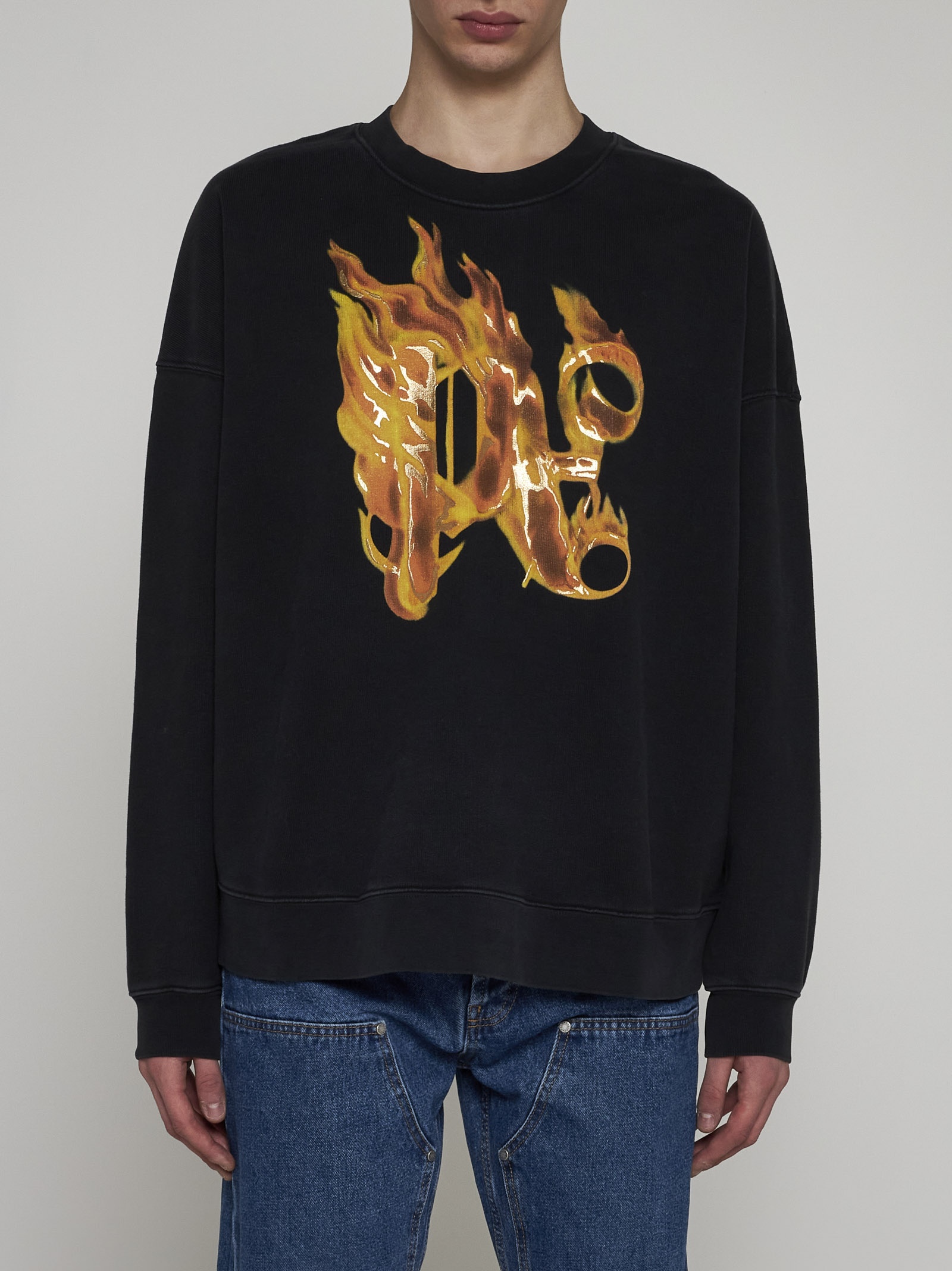 Burning Monogram cotton sweatshirt - 3