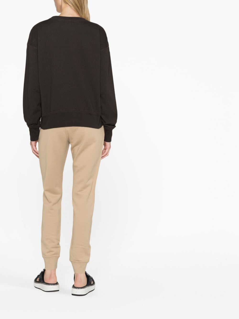 embroidered logo crew neck sweatshirt - 3