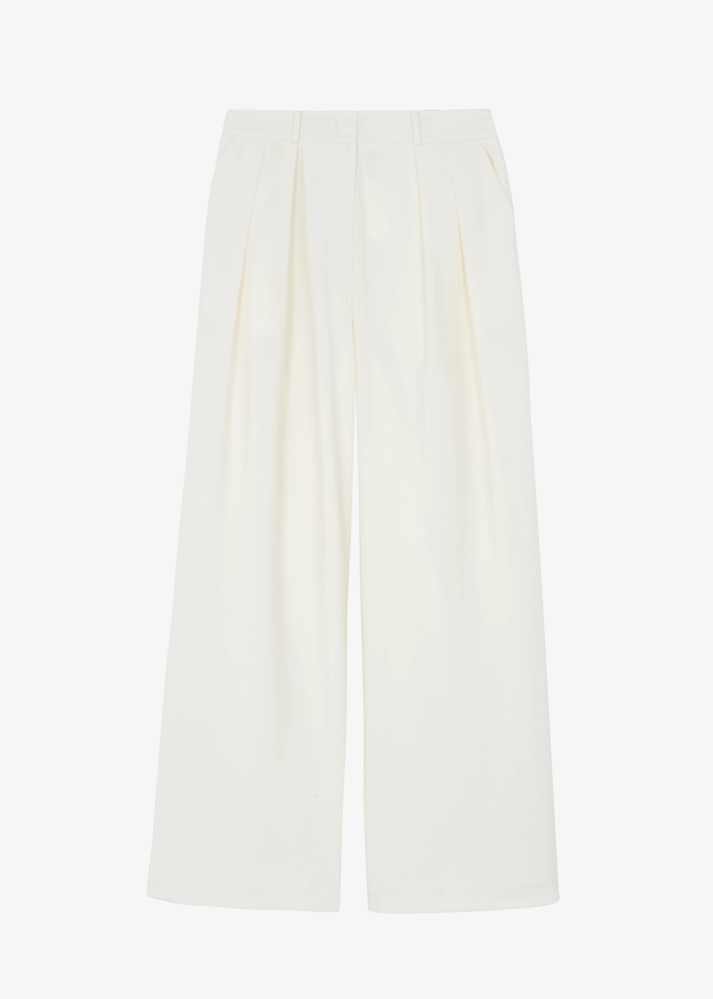 Ripley Pleated Trousers - Ivory - 1