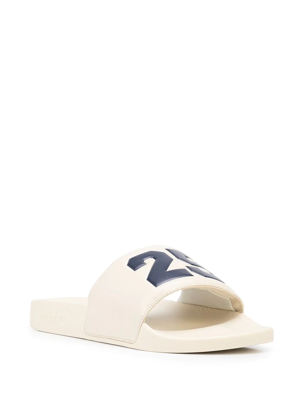 numbers-print slide sandals - 2