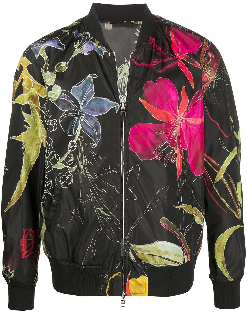 floral print bomber jacket - 1