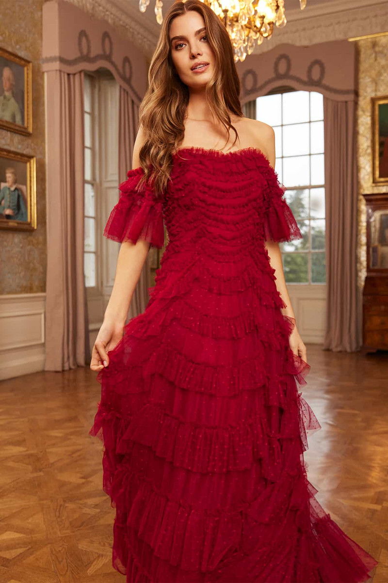 Needle & Thread Aviana Off-Shoulder Gown outlook