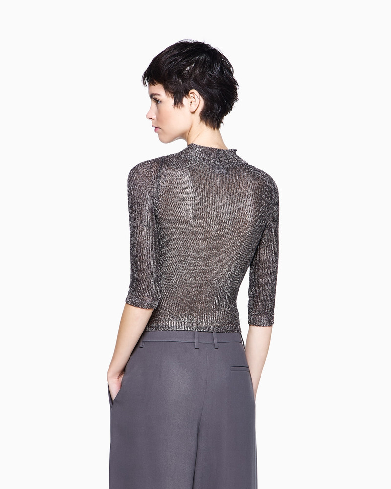 VISCOSE AND METALLIC MESH JUMPER 3