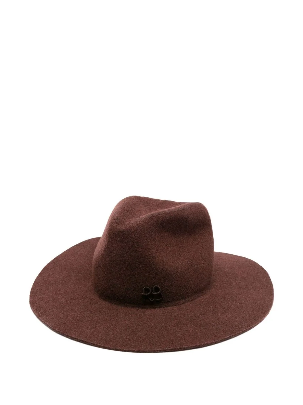 felt wide-brim fedora hat - 1