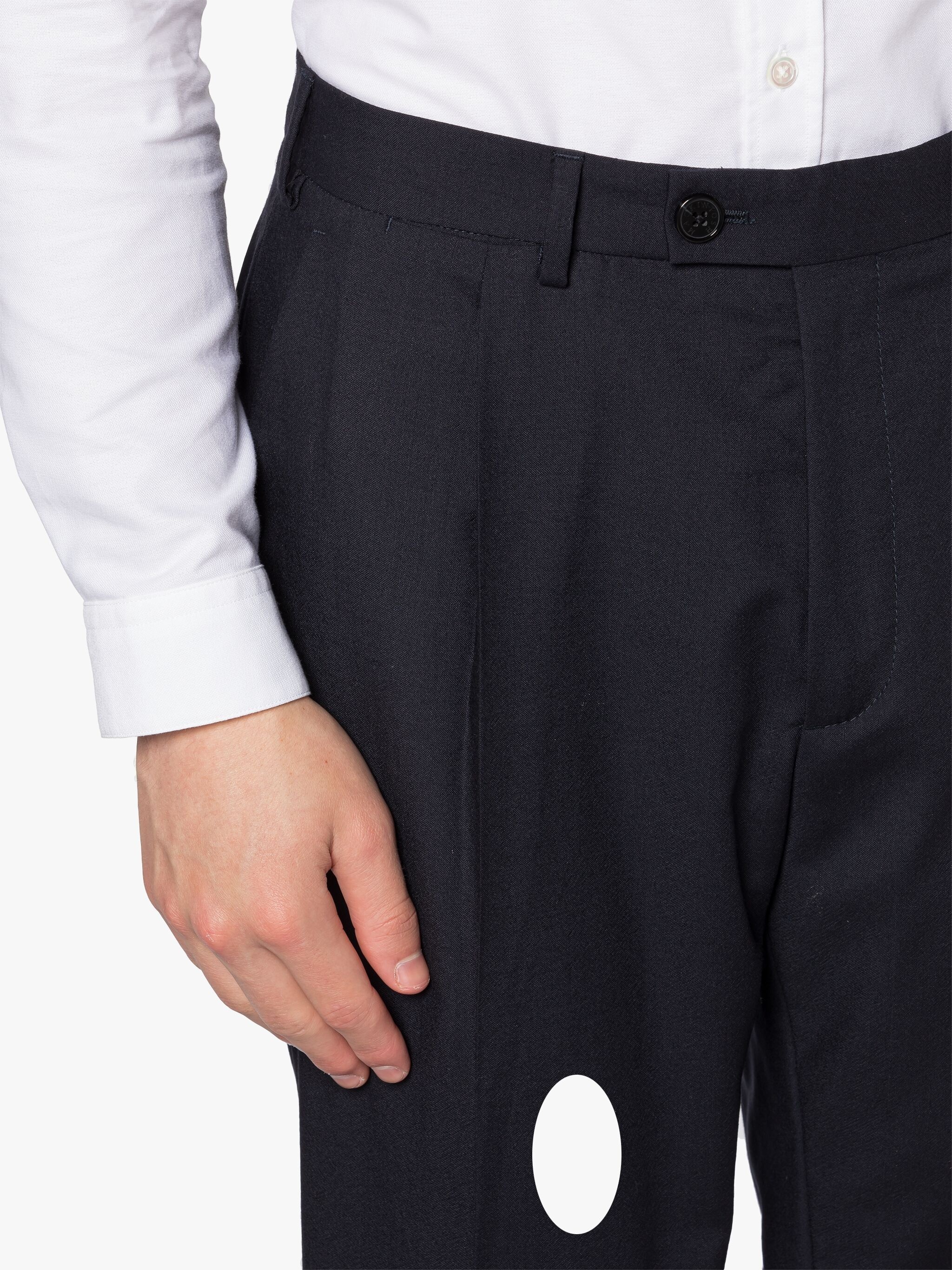 THE STANDARD NAVY WOOL TROUSERS - 5
