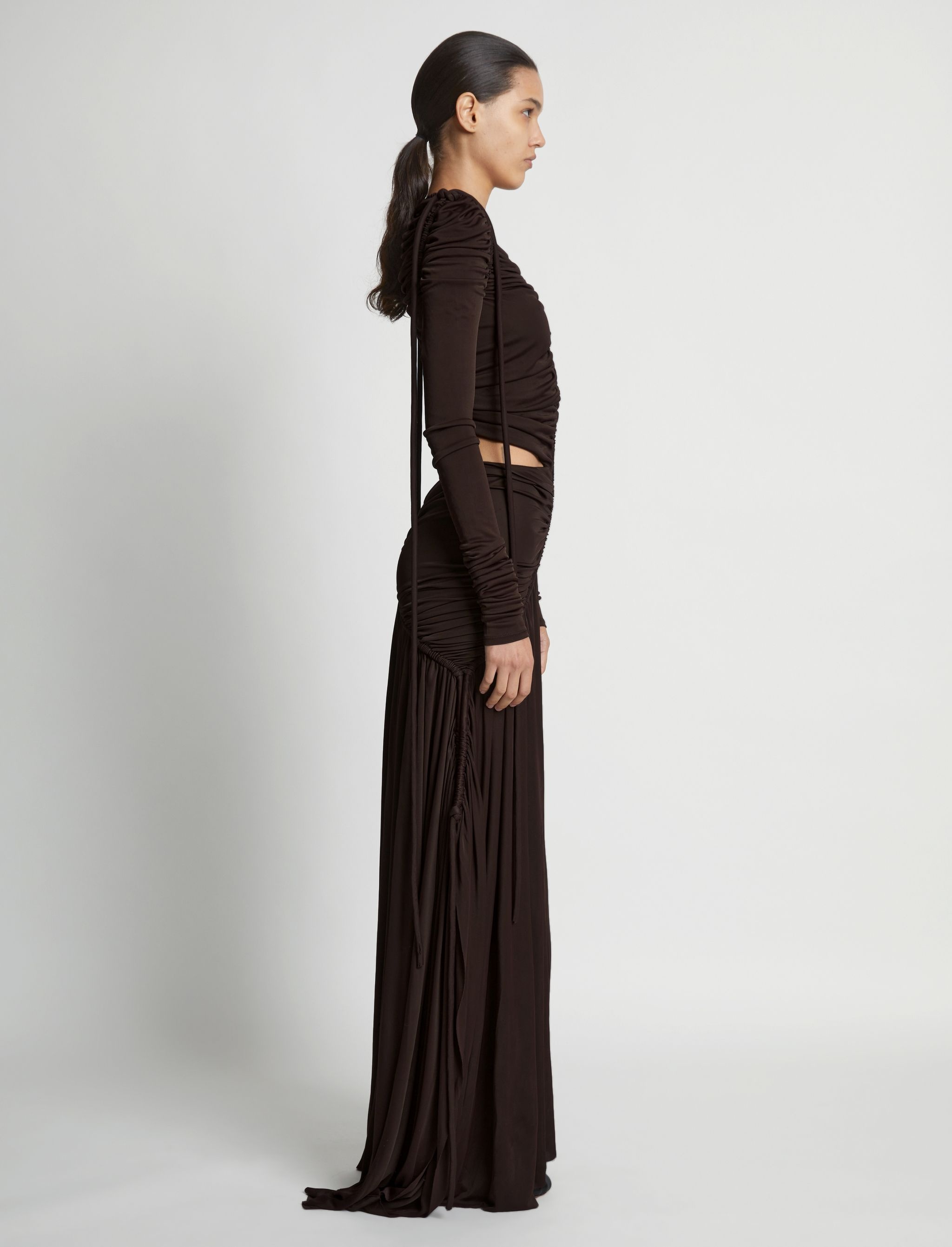 Viscose Jersey Cinched Cut Out Dress - 3