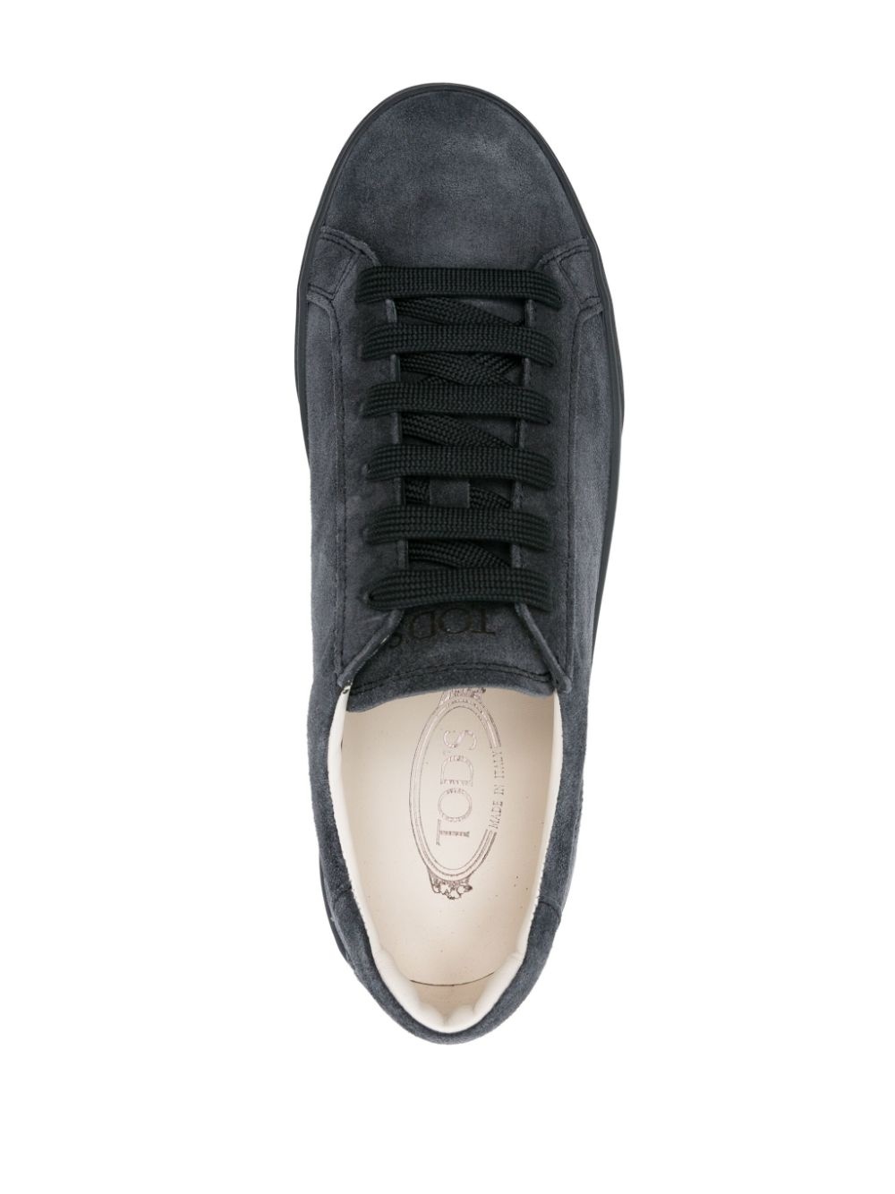 logo-embossed suede sneakers - 4
