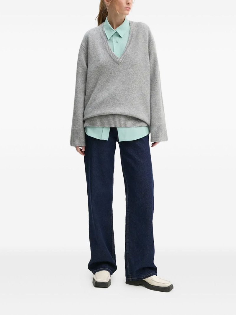 HERSKIND V-neck ribbed sweater outlook