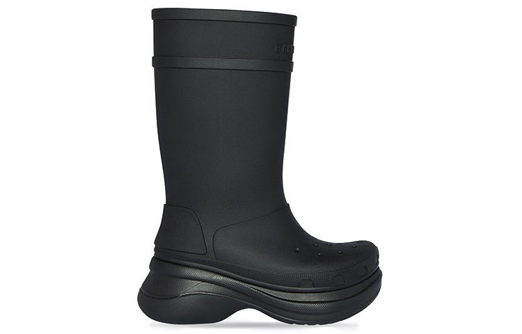 (WMNS) Crocs x Balenciaga Boots 'Black' 677388W1S8E1000 - 3