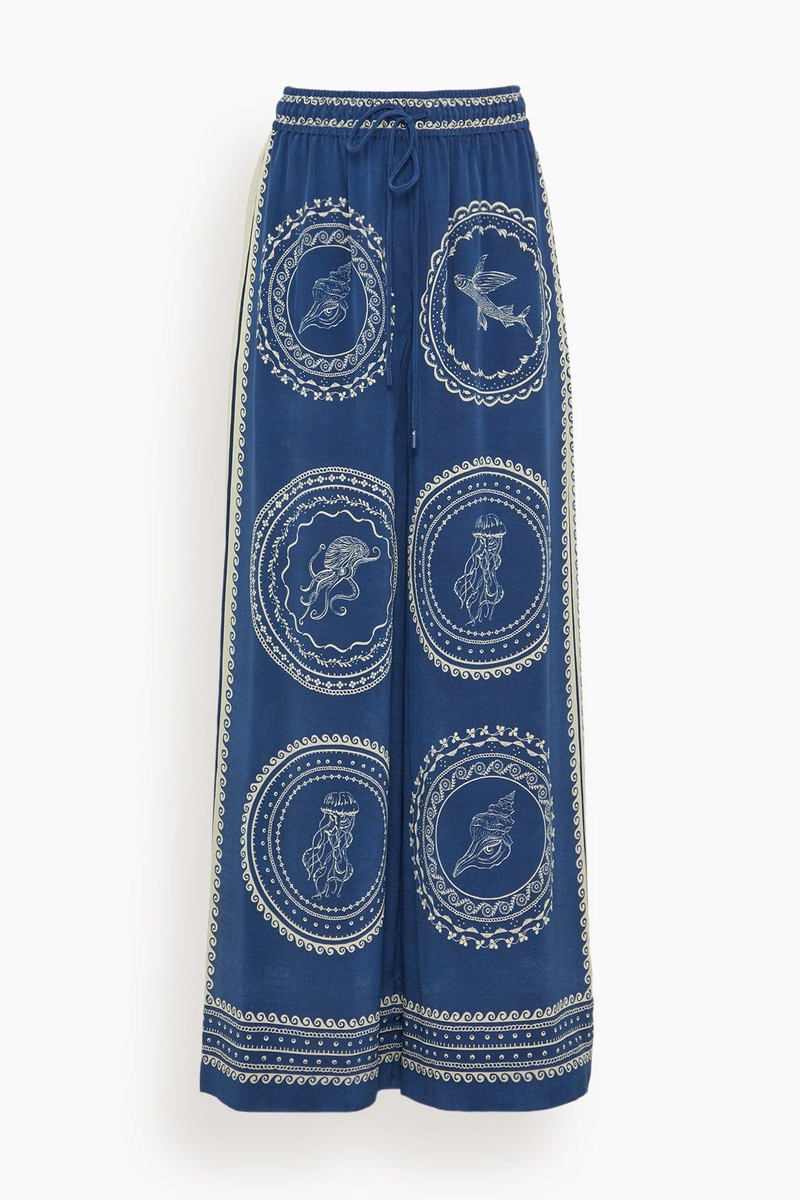 Oceane Silk Pant in Blue (TS) 1