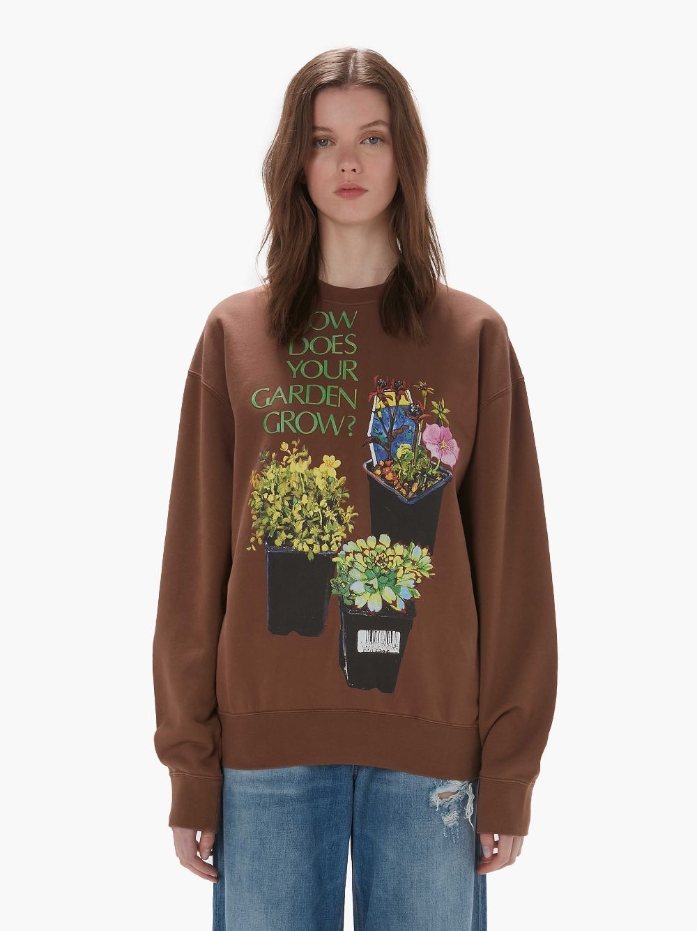 SWEATSHIRT WITH FLOWER POT PRINT - 2