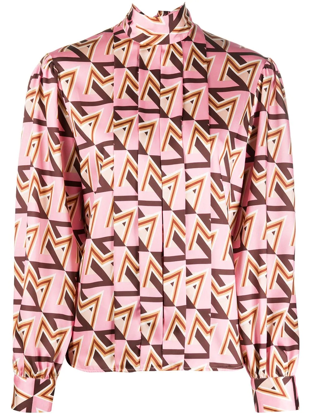 geometric print blouse - 1