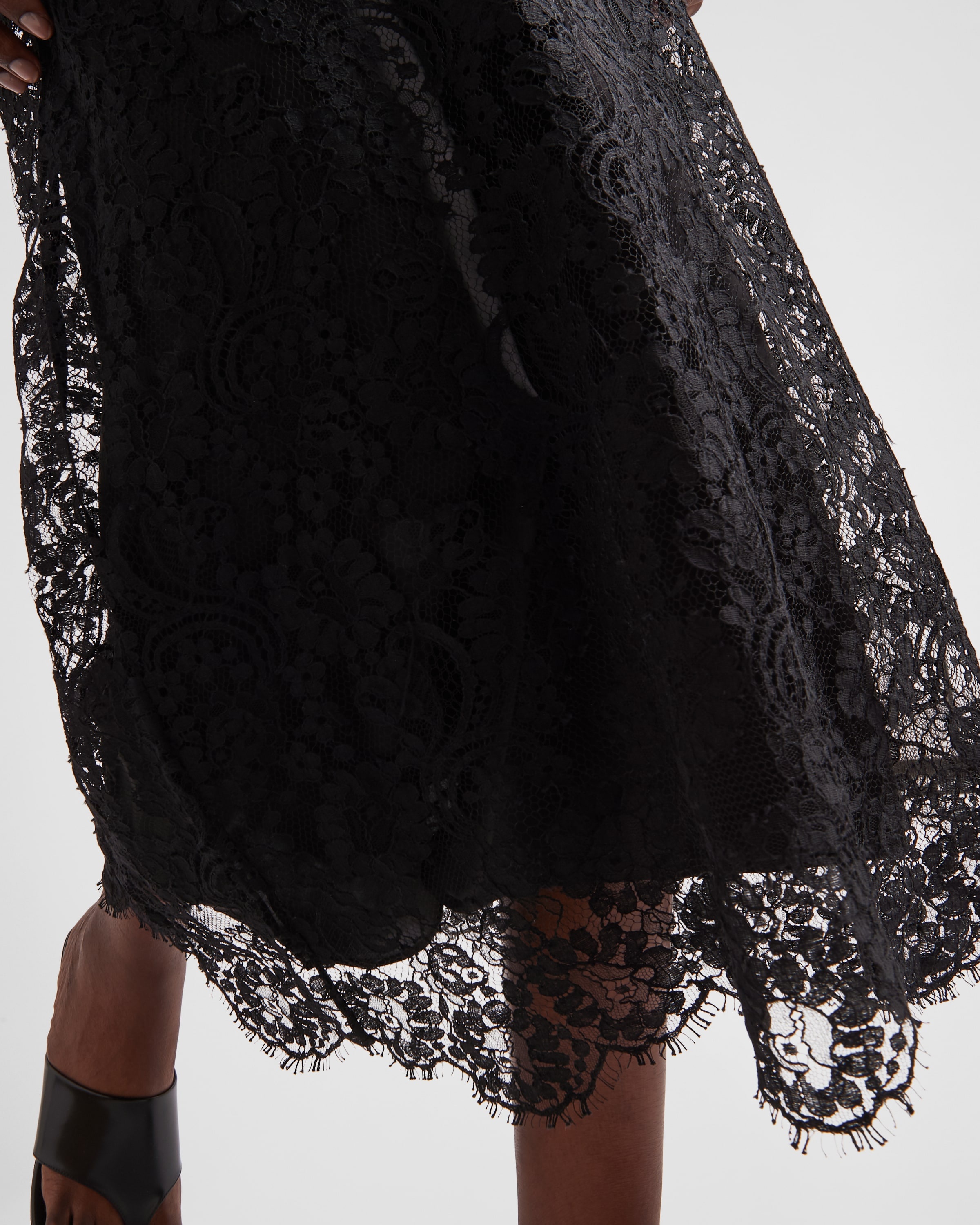 Embroidered lace midi-dress - 4