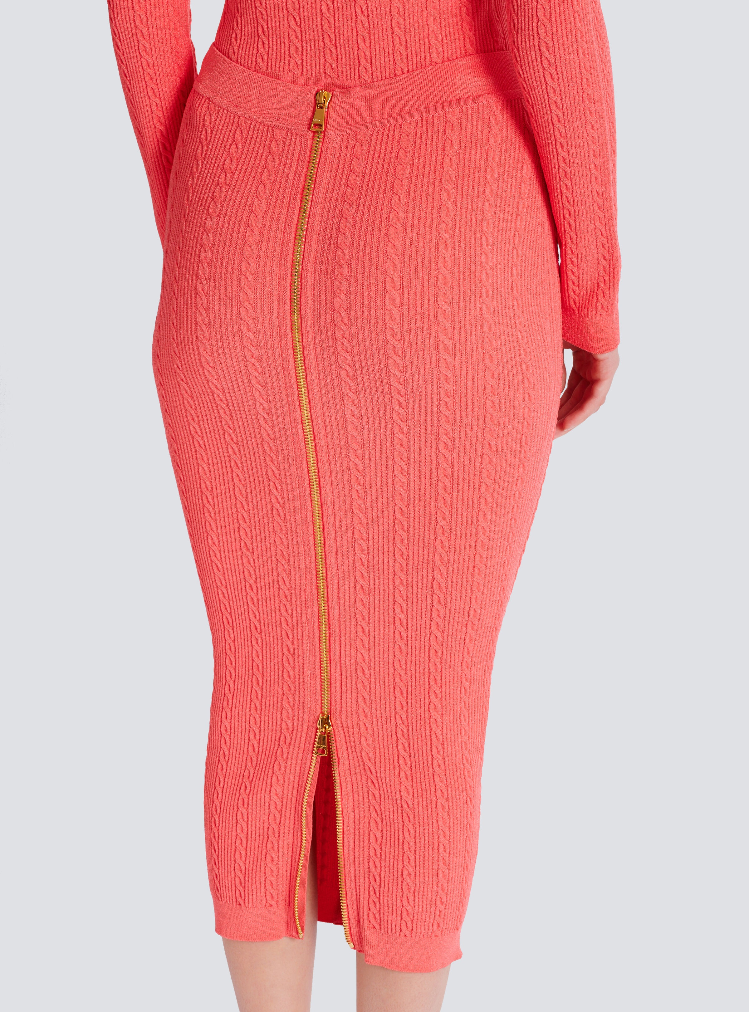 Cable-knit midi skirt - 6