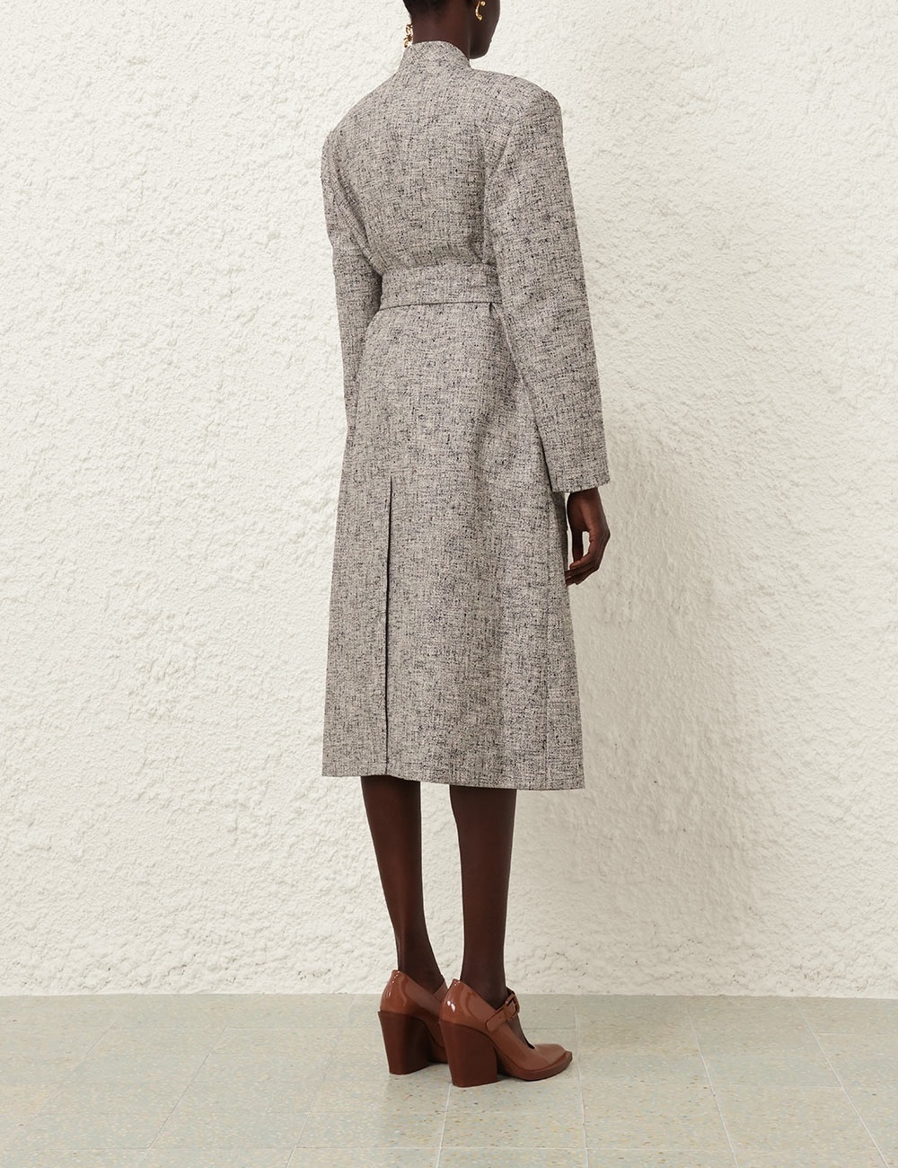 TRANQUILLITY COLLARLESS COAT - 4