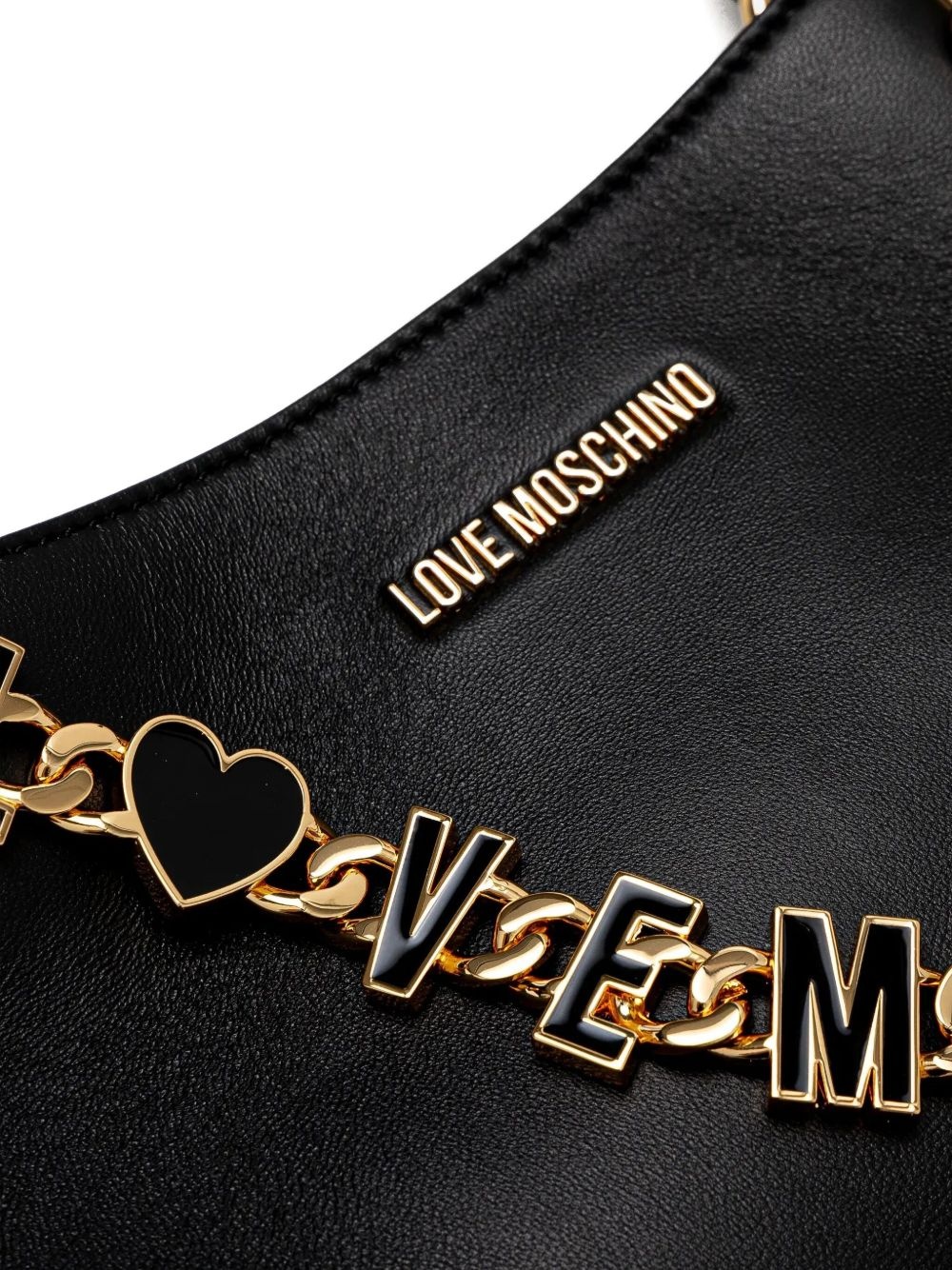 logo-charm shoulder bag - 4