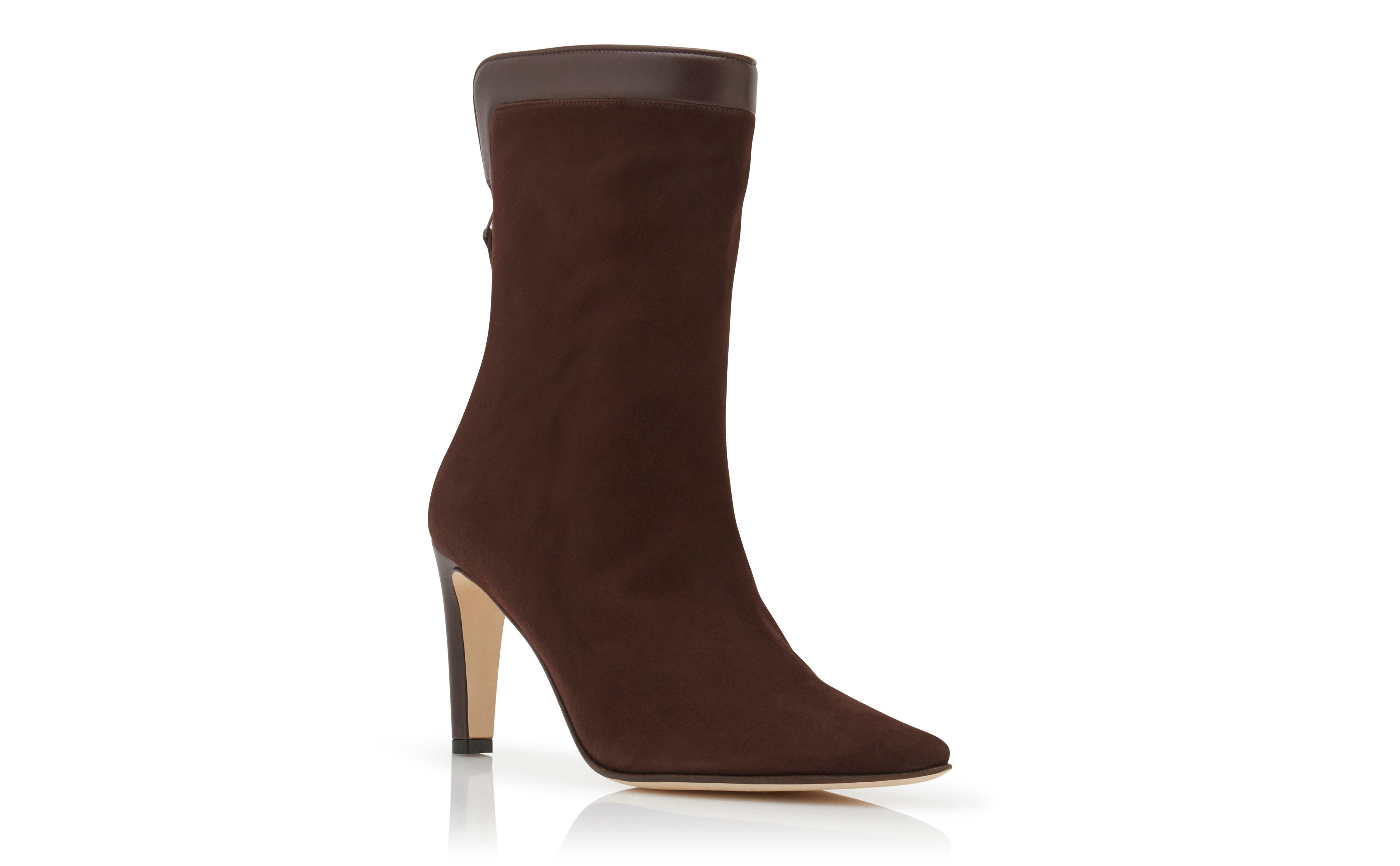 Dark Brown Suede Ankle Boots - 3