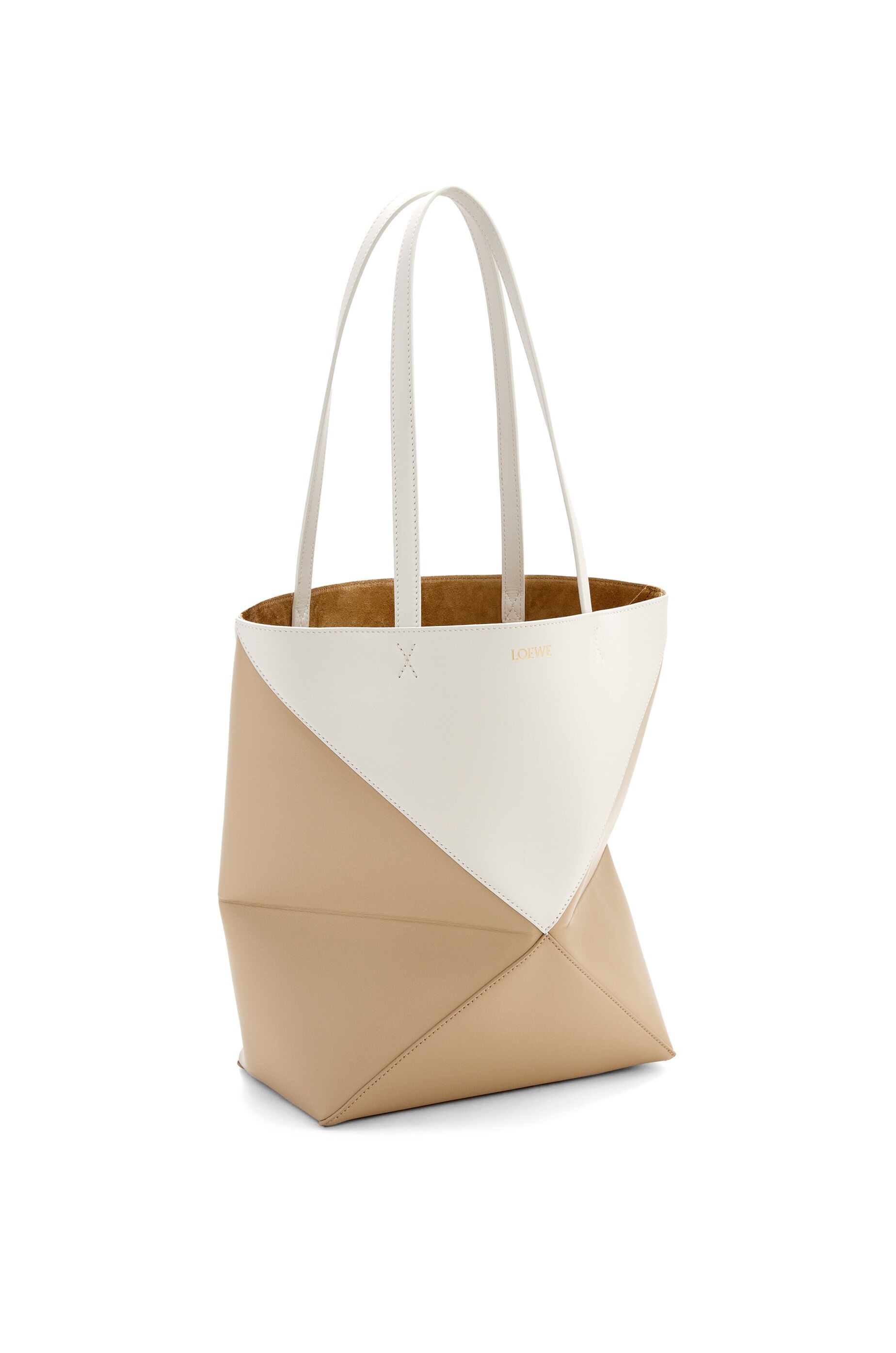 Puzzle Fold Tote in shiny calfskin - 4