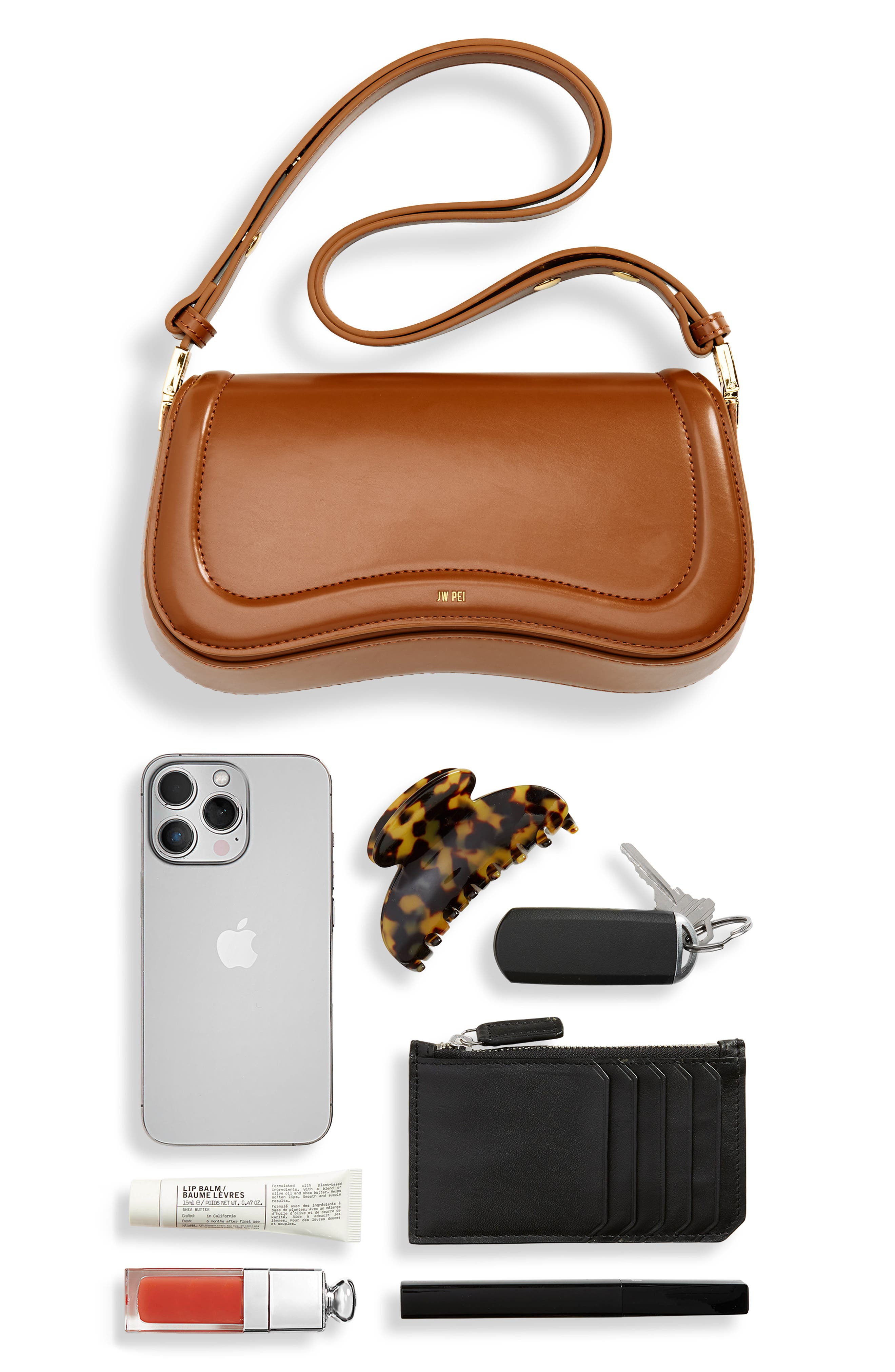 Acne Studios Mini Musubi Leather Top Handle Bag in White/Black at Nordstrom - 6