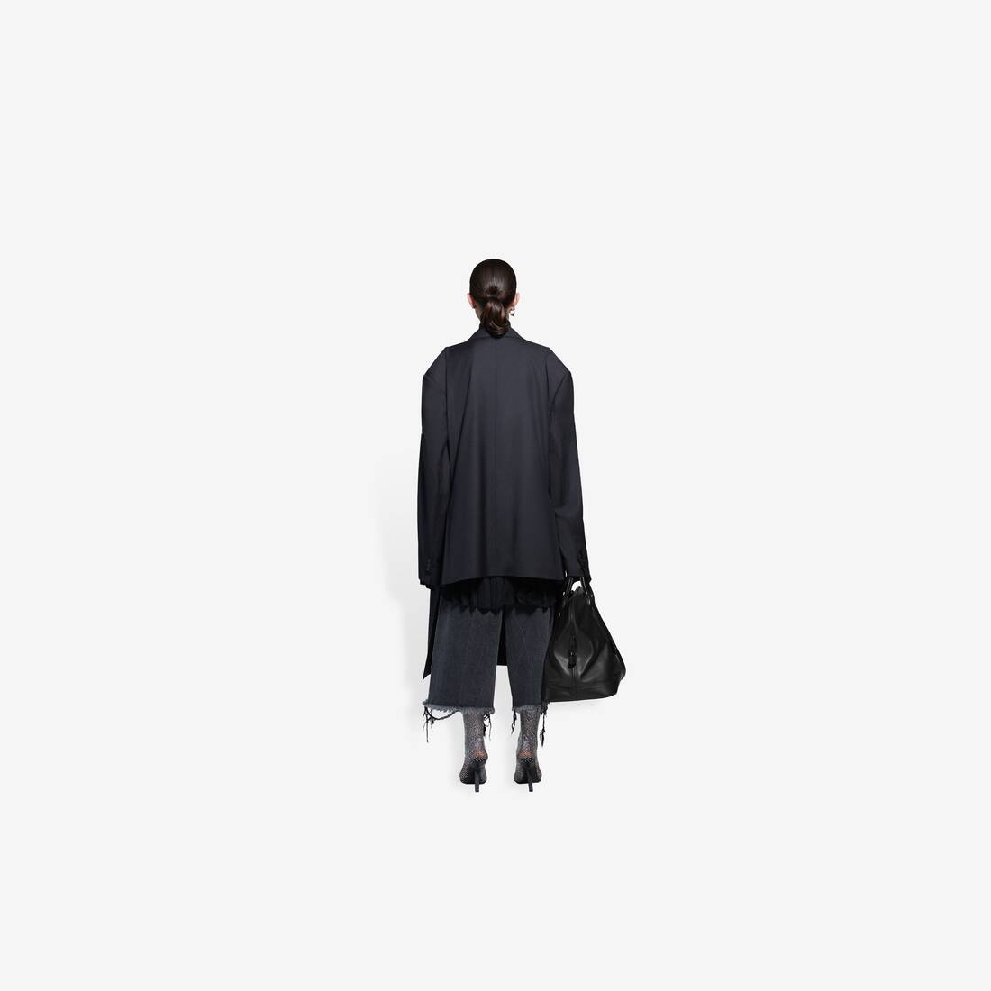 Hybrid Blazer Coat in Black/blue - 5
