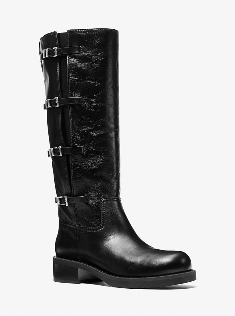Darrington Crackled Leather Boot 1