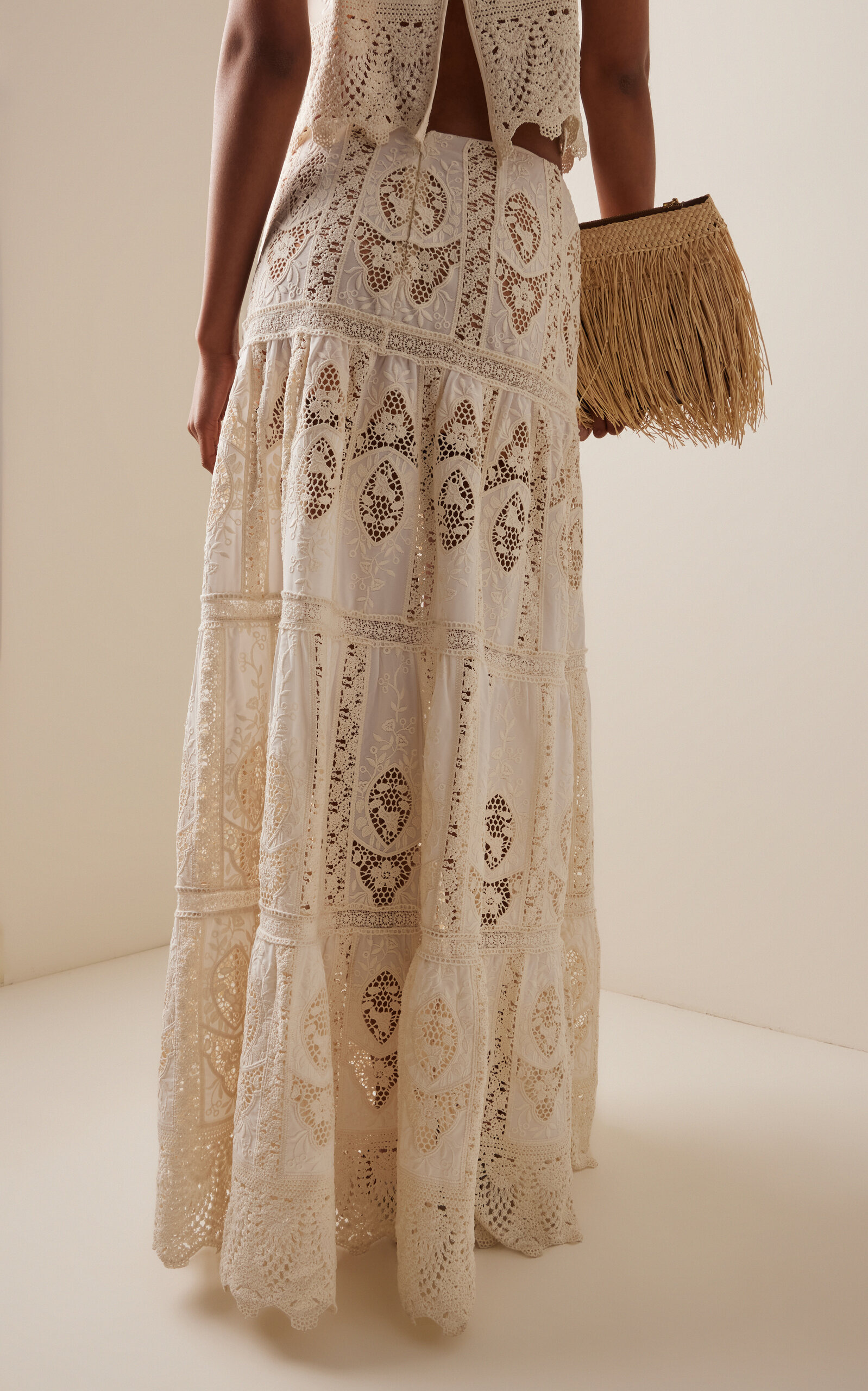 Highlighted Fields Maxi Skirt ivory - 4