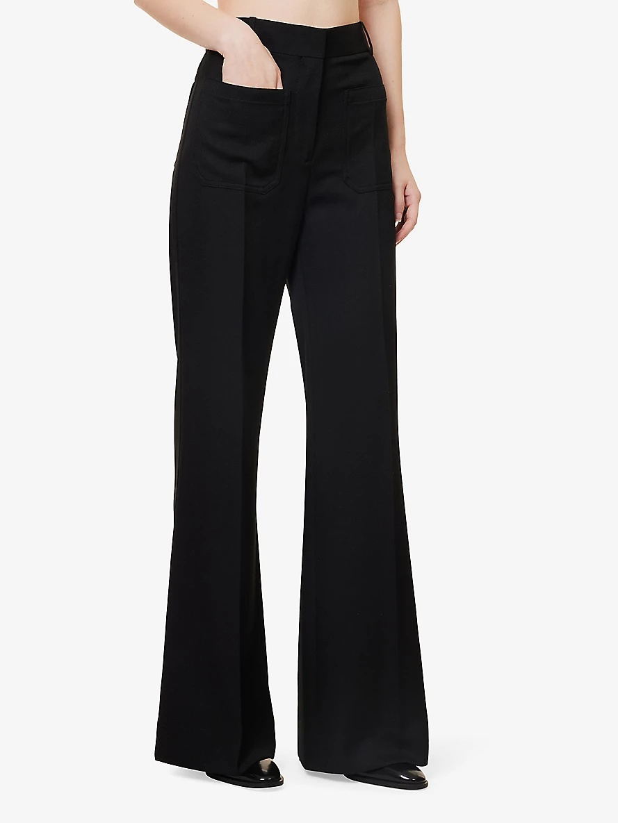Alina straight-leg high-rise woven-blend trousers - 3