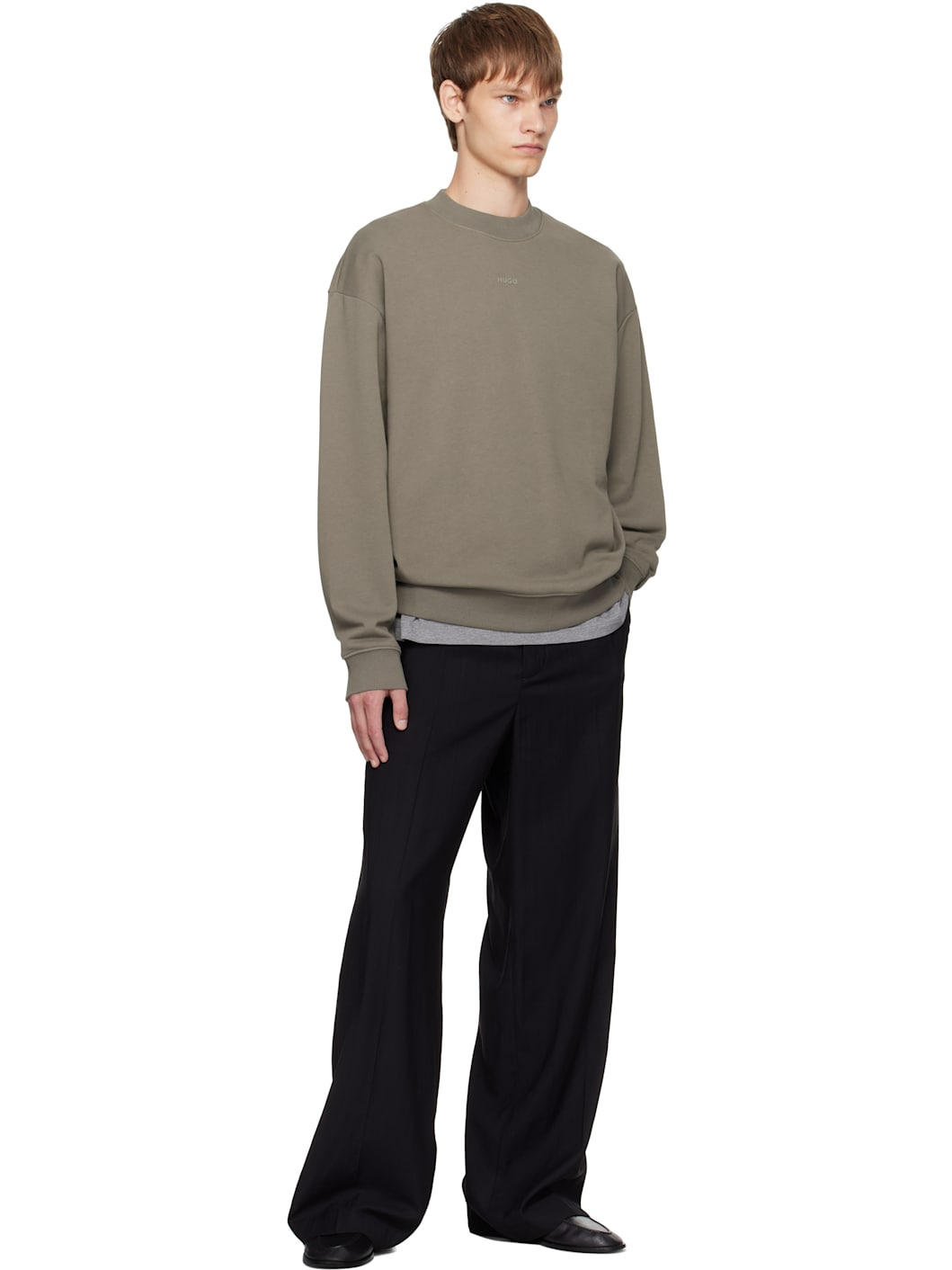Taupe Relaxed-Fit Sweatshirt - 4