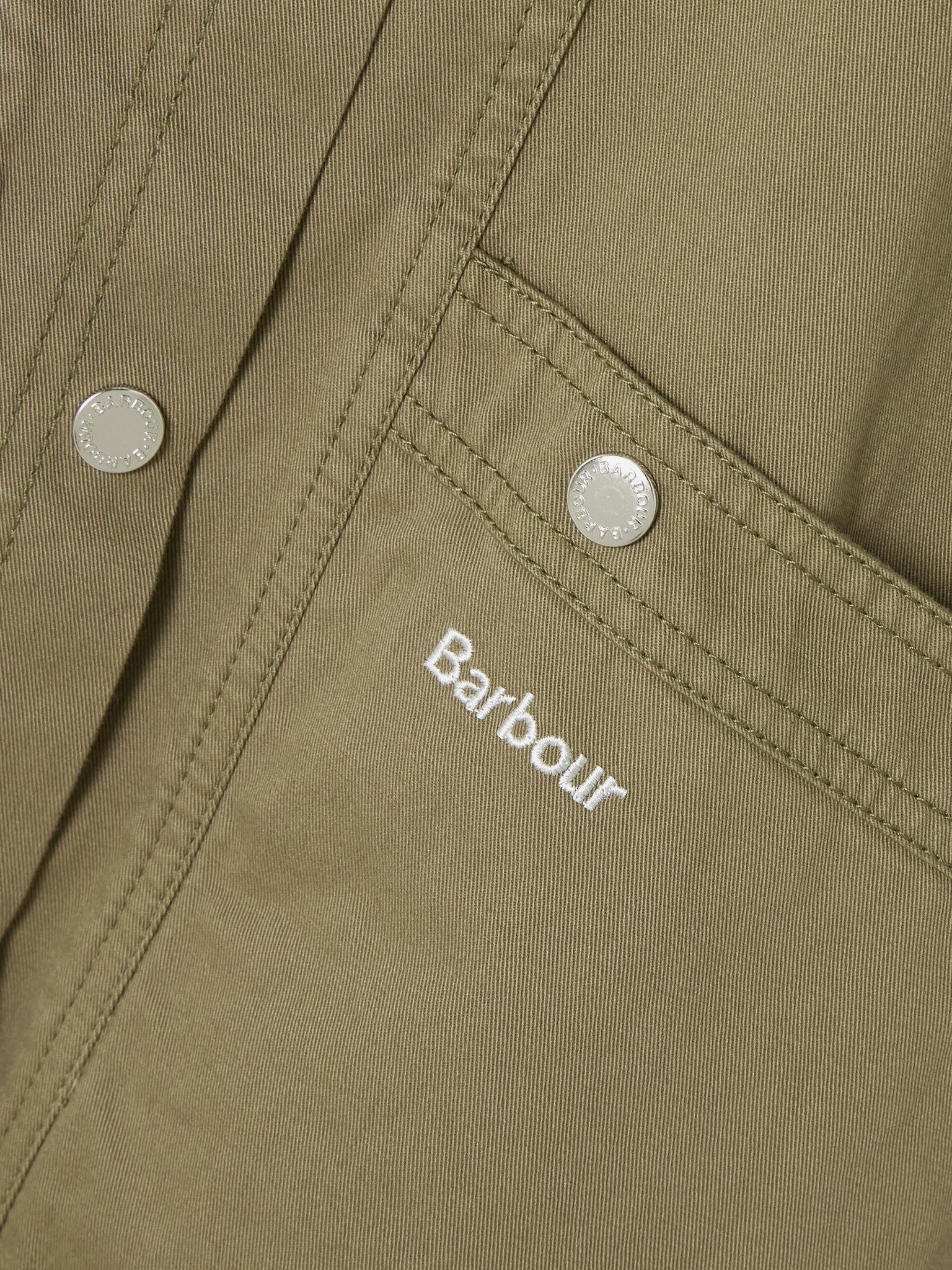 Sonnie corduroy-trimmed cotton-canvas jacket Army green - 5