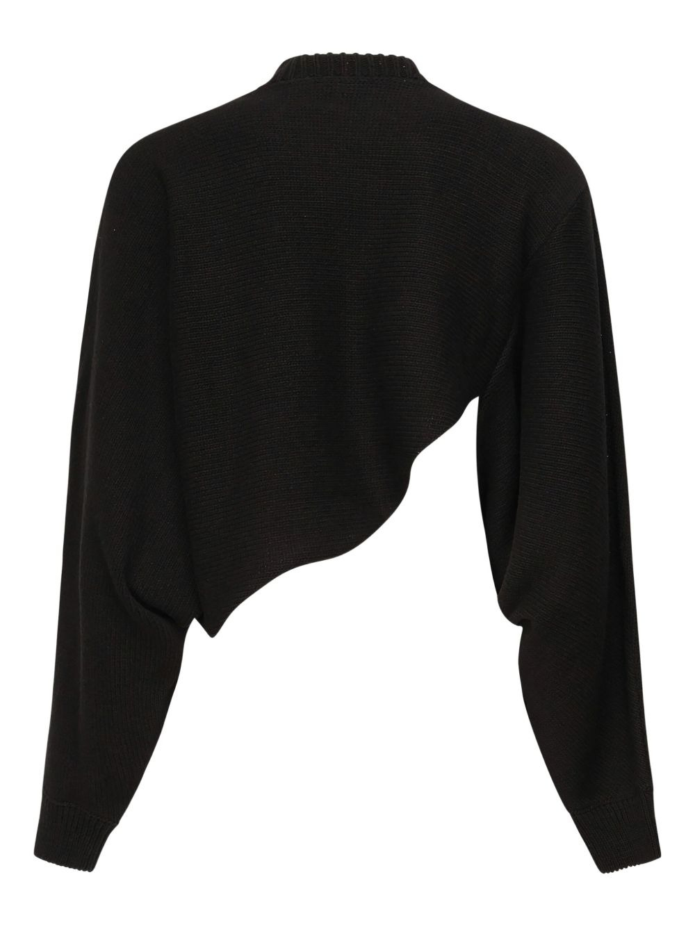 asymmetric-hem knit sweater - 2
