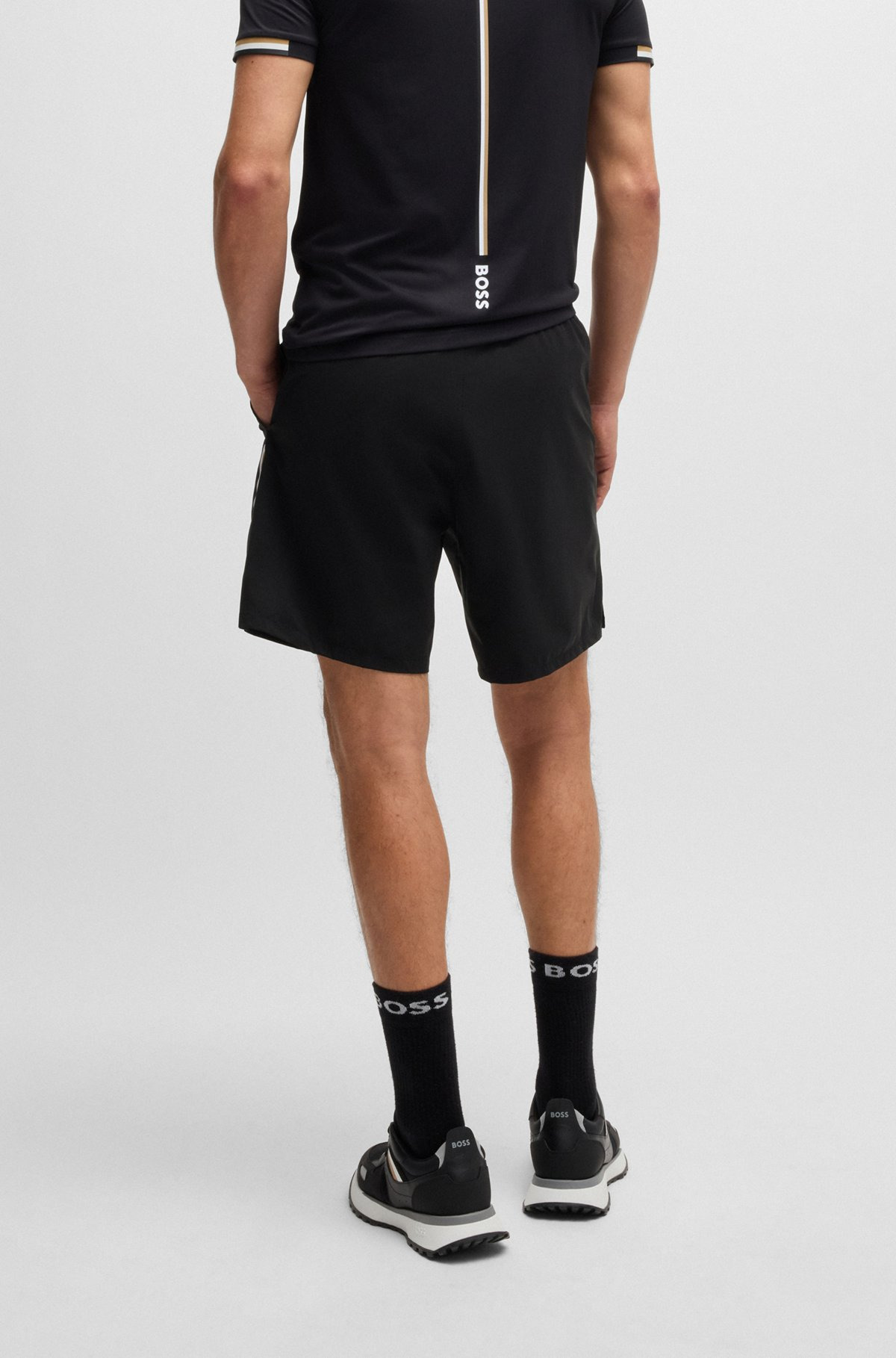 BOSS X MATTEO BERRETTINI ACTIVE TENNIS SHORTS WITH FOUR-WAY STRETCH - 4