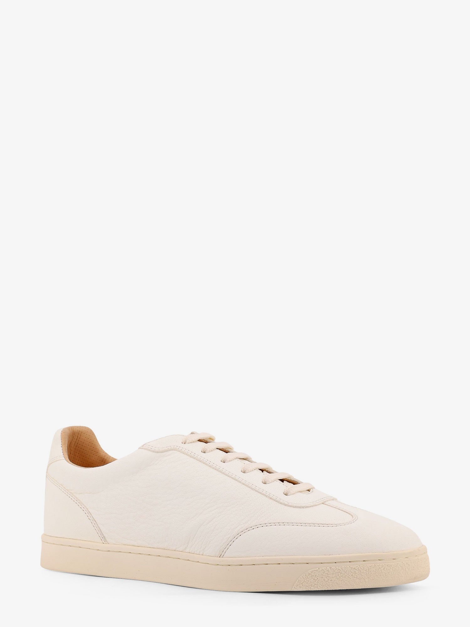 スニーカー BRUNELLO CUCINELLI Leather sneakers with back logo print Brunello Cucinelli Leather sneakers with back logo print