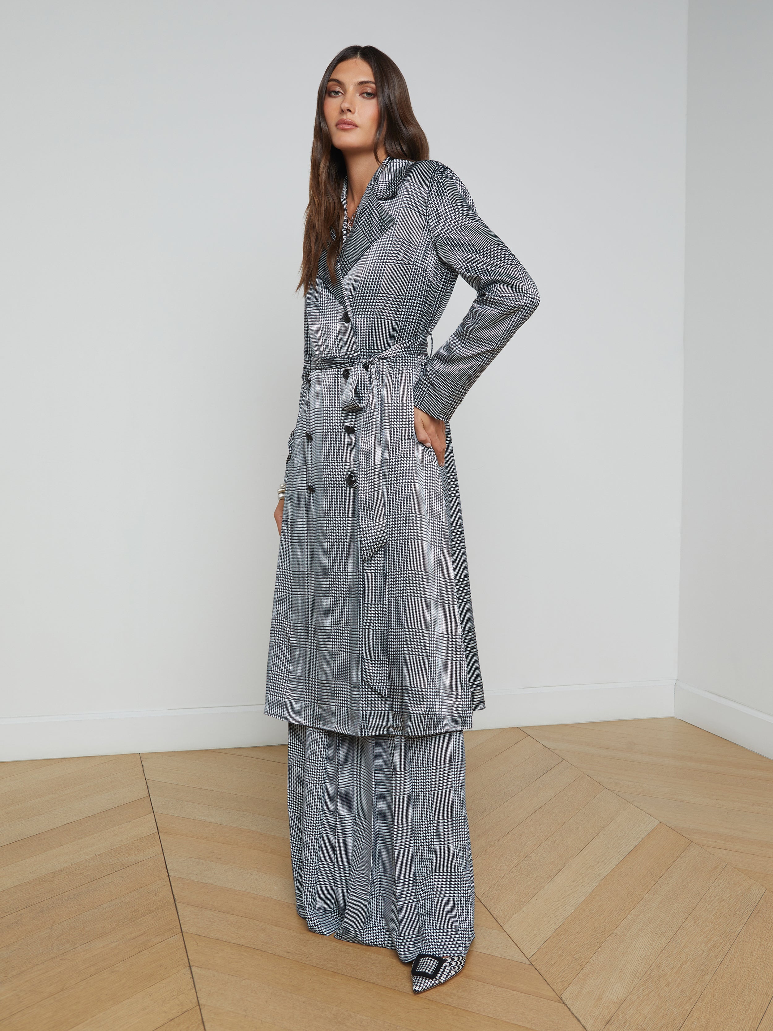 Moda Satin Trench Coat - 4