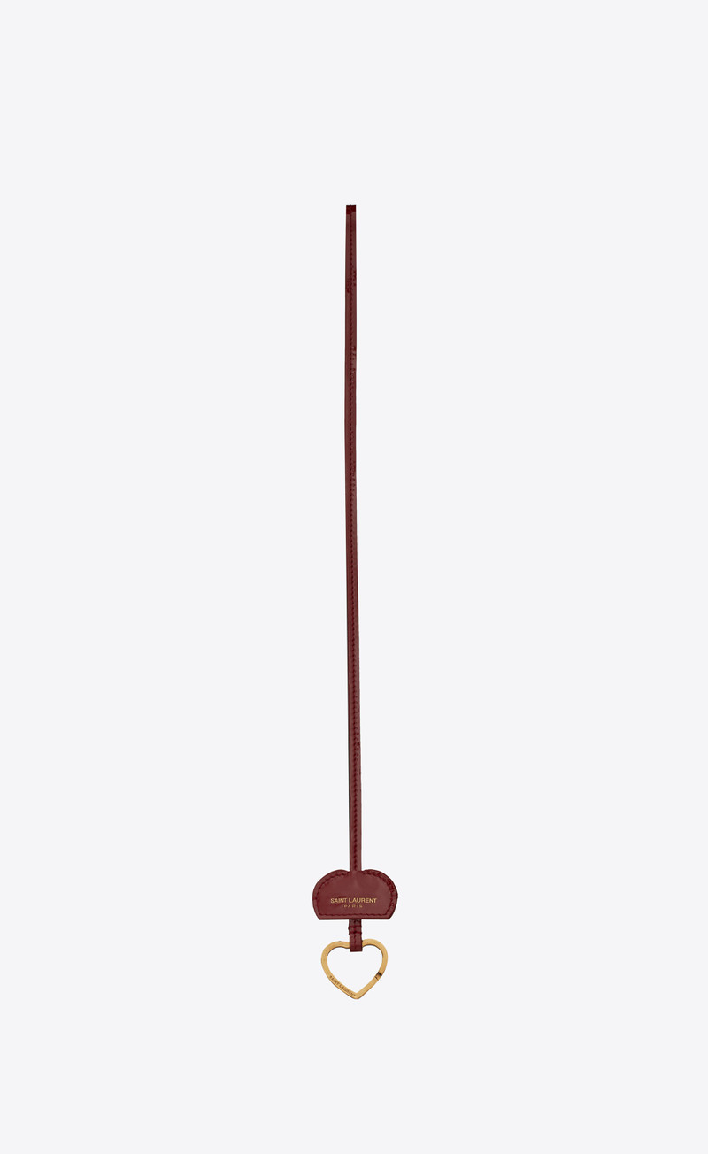 SAINT LAURENT saint laurent heart keyring necklace in laquered patent leather outlook