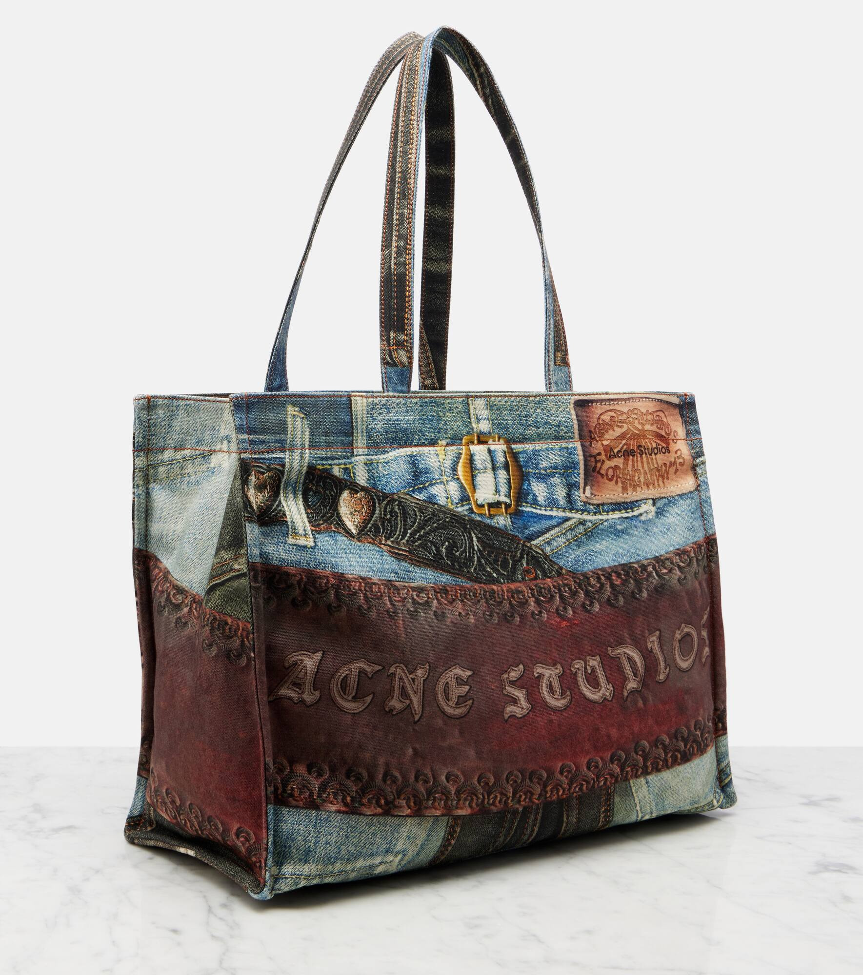 Embossed canvas tote bag - 4