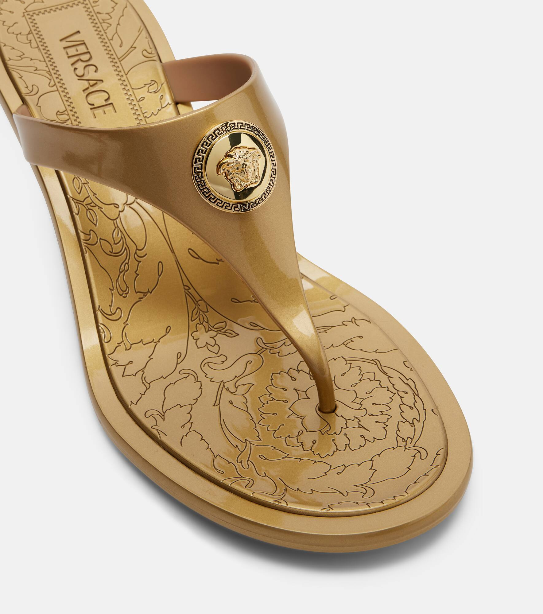 Alia 55 metallic thong sandals - 5