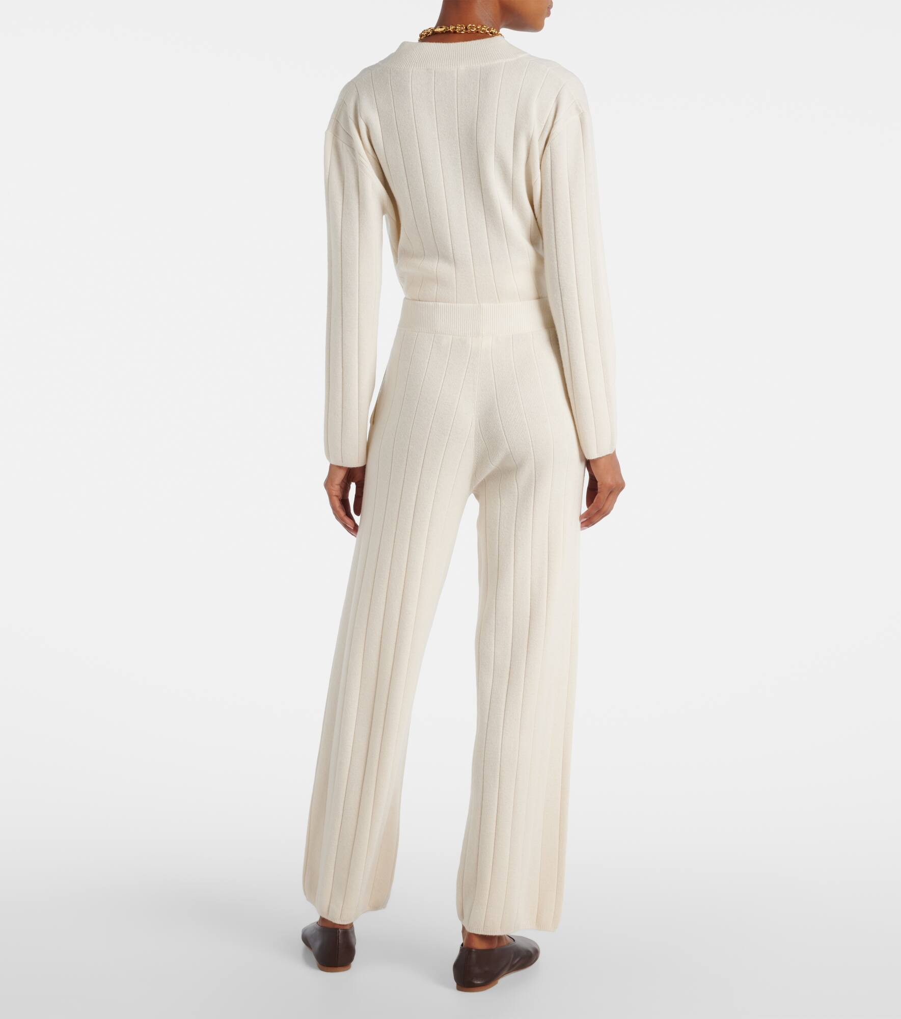 Jardin ribbed-knit cashmere sweatpants - 3