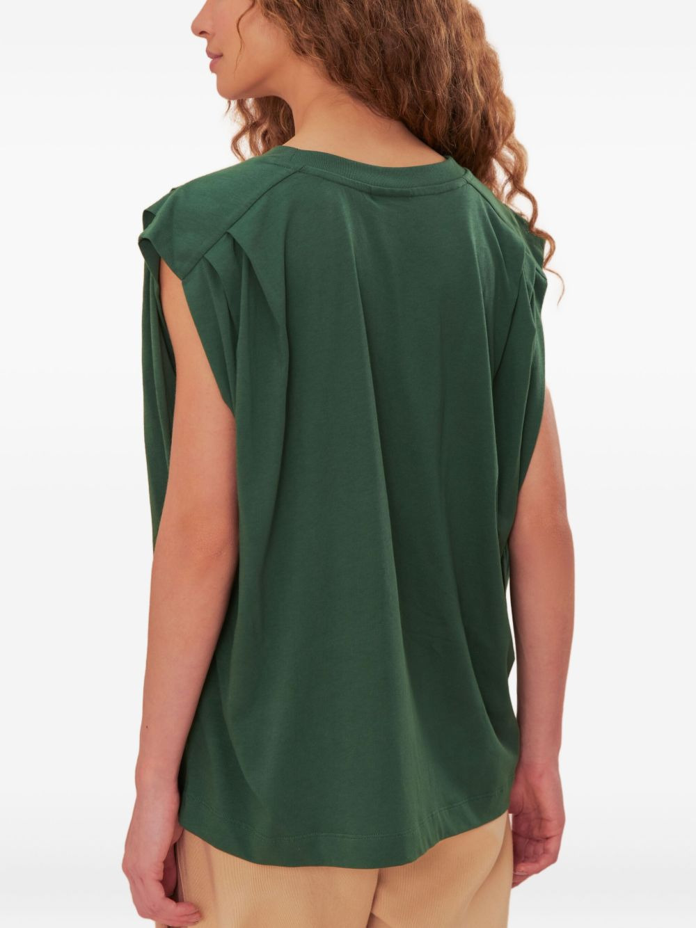Nature Lovers parrot-print shoulder-padded top - 2