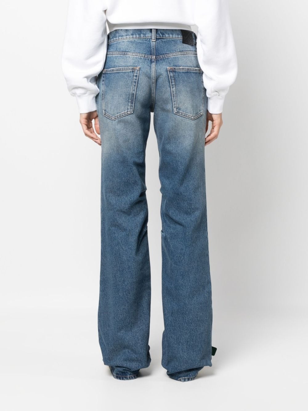 low-rise flared jeans - 4