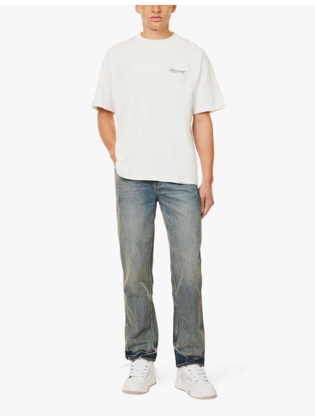 Script logo-print cotton T-shirt - 2