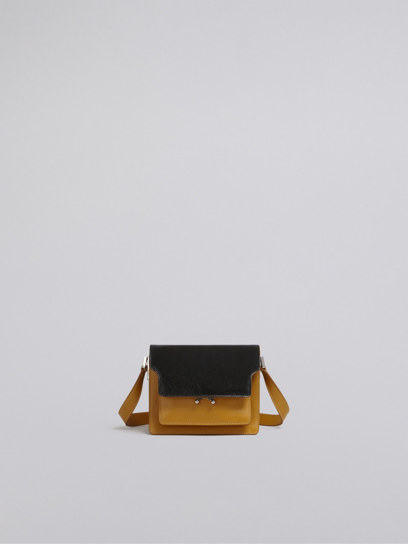 BI-COLOURED YELLOW AND BLACK CALFSKIN TRUNK SOFT BAG 7