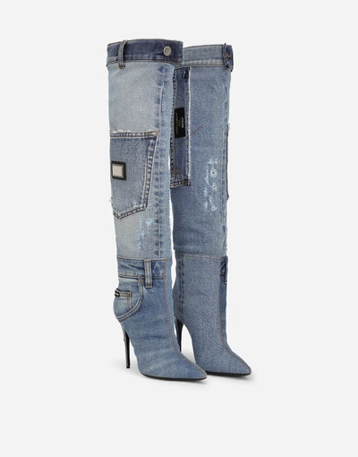 Dolce & Gabbana Patchwork denim boots outlook