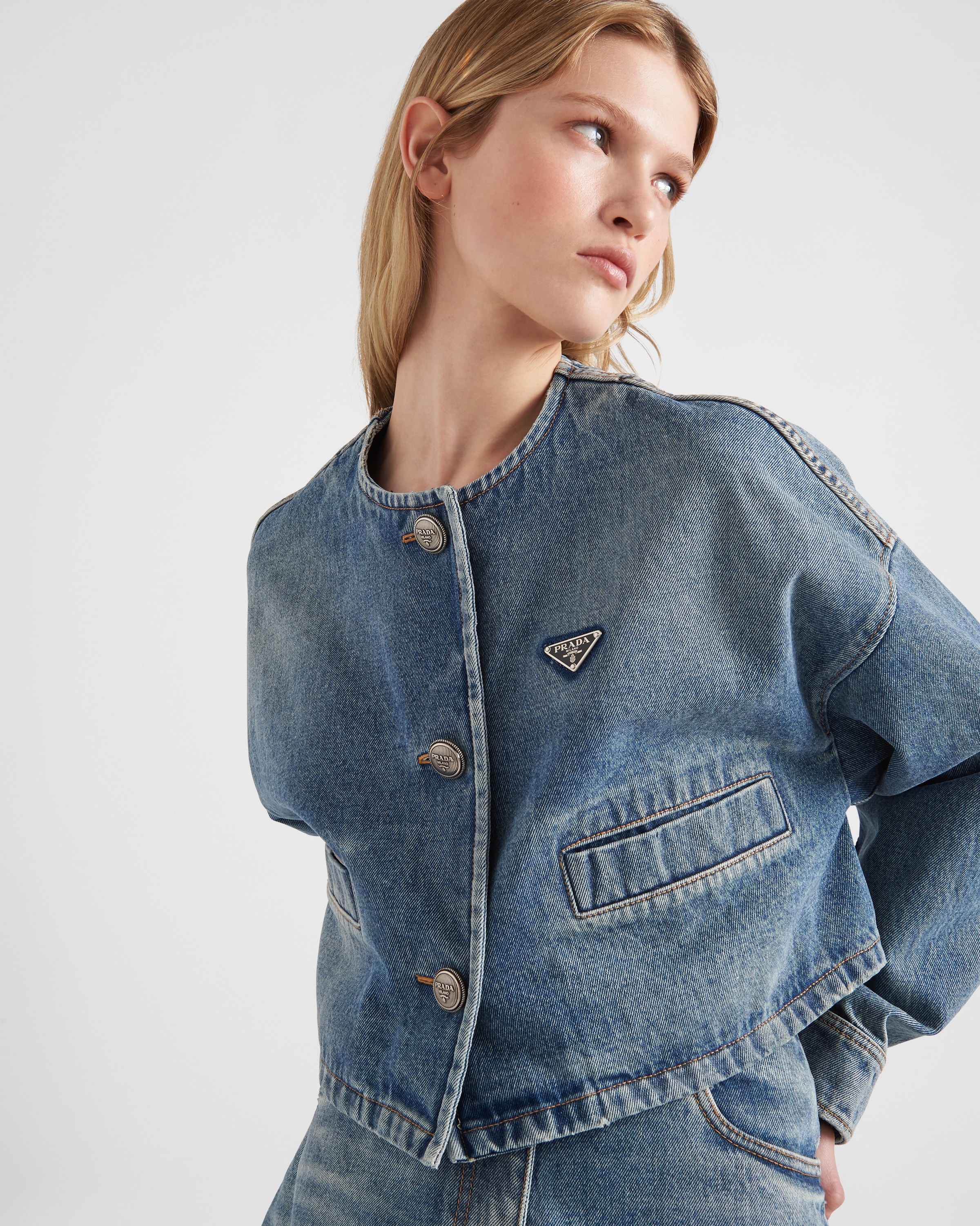 Denim blouson jacket - 3