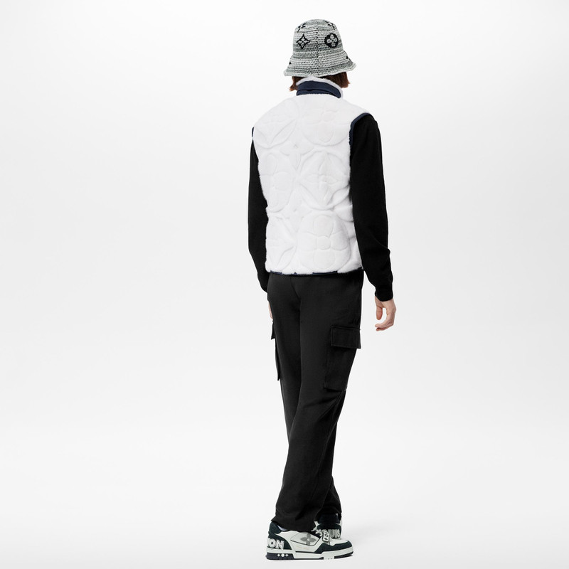 Monogram Flower Intarsia Fur Gilet 5