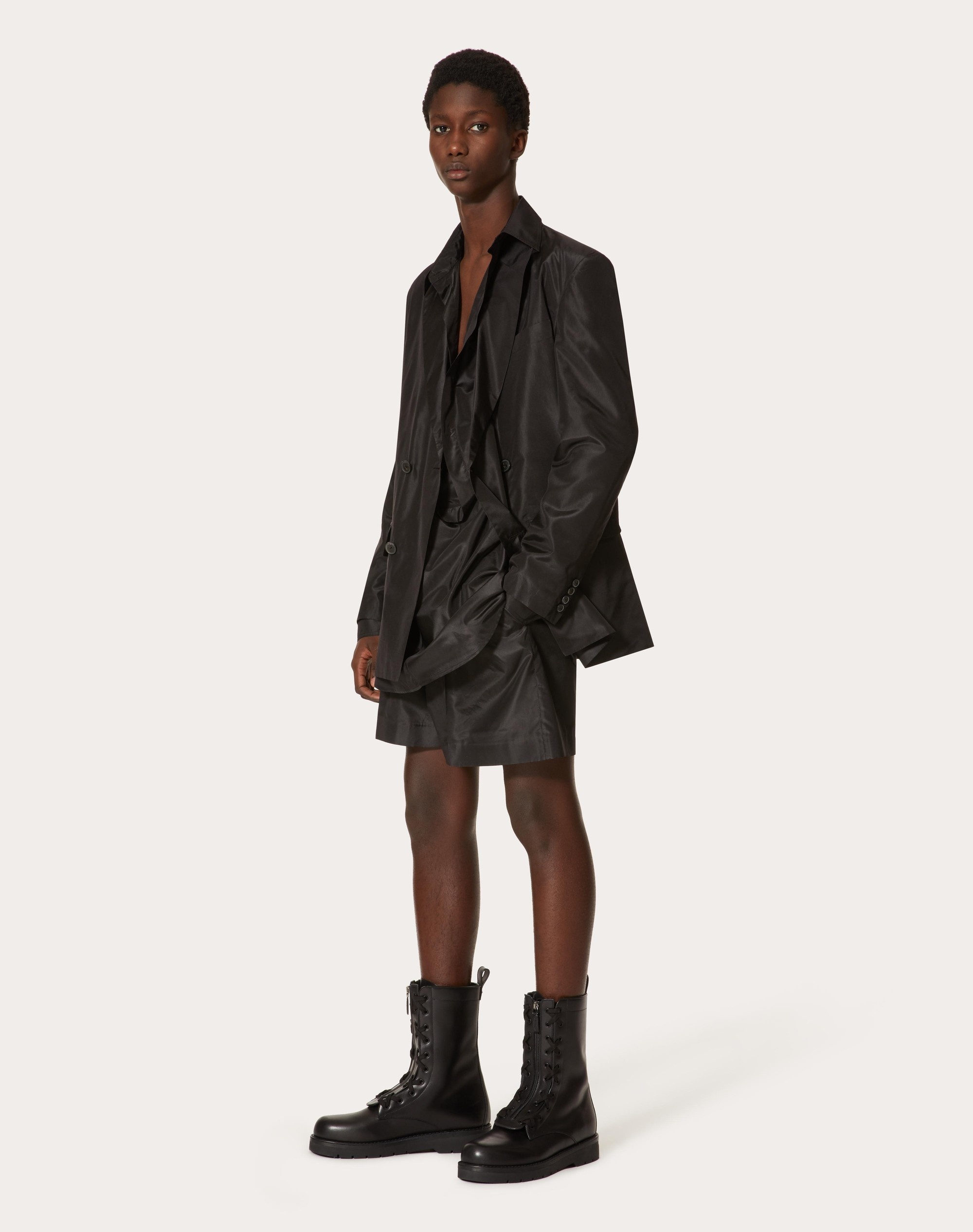 DOUBLE-BREASTED WASHED TAFFETA JACKET - 2