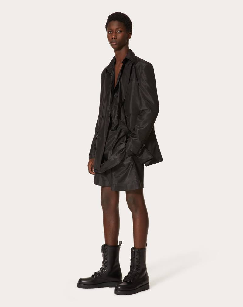 Valentino DOUBLE-BREASTED WASHED TAFFETA JACKET outlook